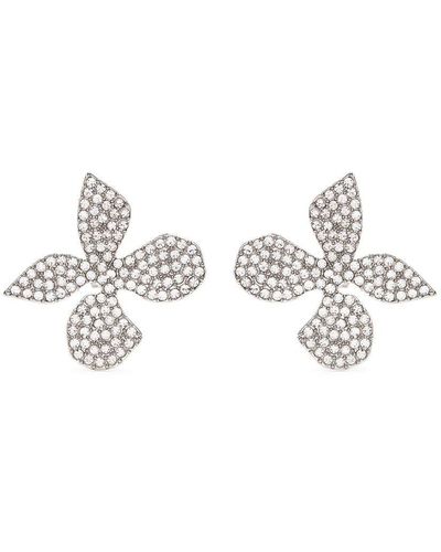 Area Butterfly Crystal-embellished Earrings - White