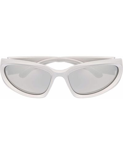 Balenciaga Swift Oval-frame Sunglasses - White
