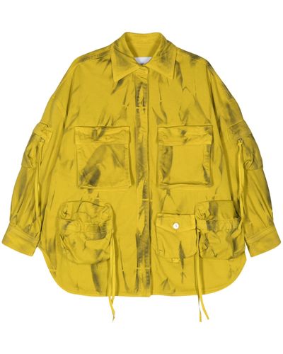 The Attico Fern Tie-dye Shirt Jacket - Yellow