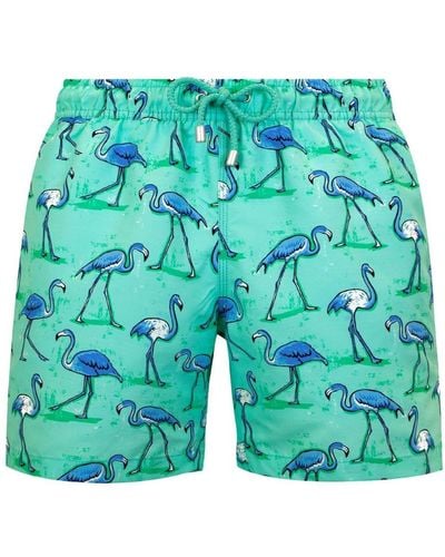 BLUEMINT Arthus Mid-length Swim Shorts Cascade Flamingo - Green