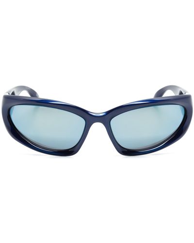 Balenciaga Swift Oval-frame Sunglasses - Blue