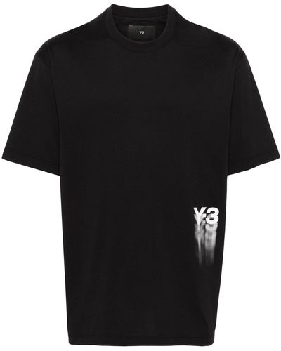 Y-3 Gfx Ss Cotton T-shirt - Black