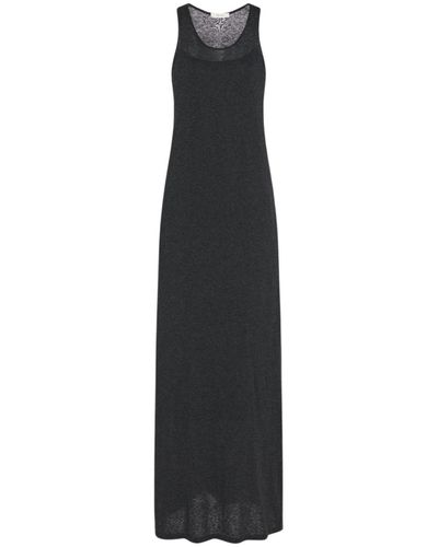 The Row Farissa Dress In Cotton And Cashmere - Black