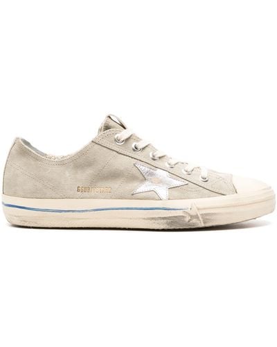 Golden Goose V-star 2 Suede Sneakers - White