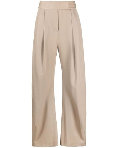 The Attico Gary Virgin-wool Trousers - Natural