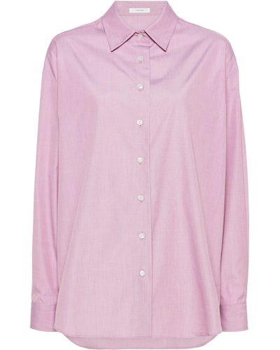 The Row Attica Shirt In Cotton - Pink