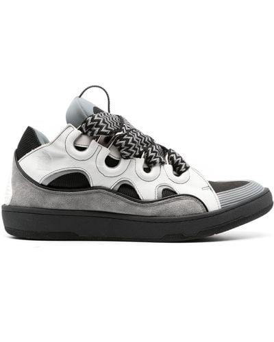 Lanvin Curb Leather Sneakers - Black