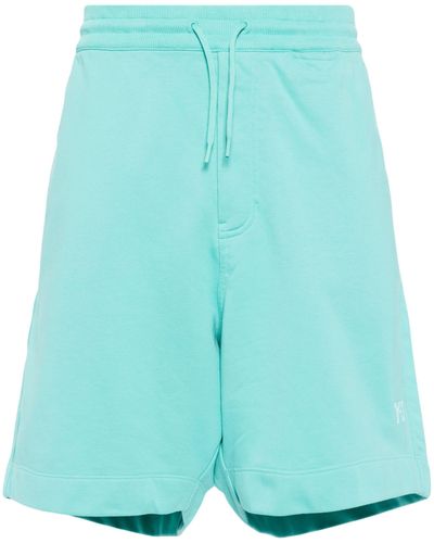 Y-3 Logo-print Track Shorts - Blue