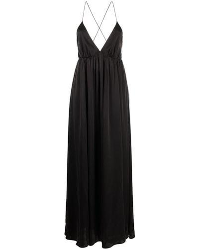 Zimmermann Sensory Gathered Silk Maxi Dress - Black