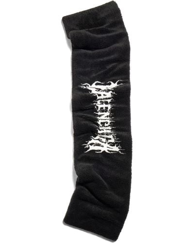 Balenciaga Diy Metal Outline Fleece Scarf - Black