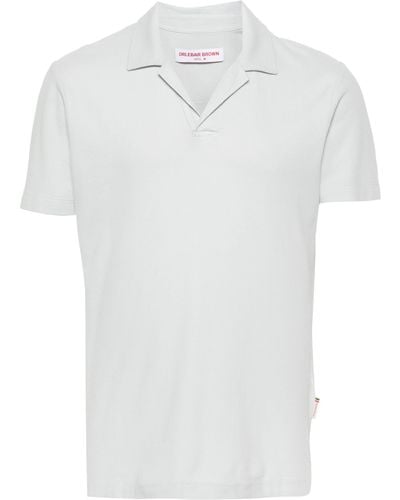 Orlebar Brown Felix Camp Collar Polo Shirt - White