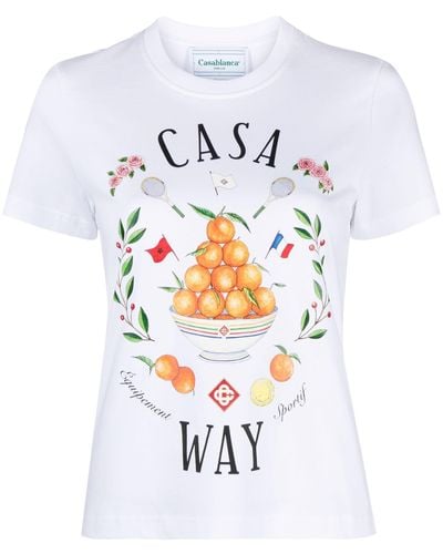 Casablanca Casa Way Organic Cotton T-shirt - White