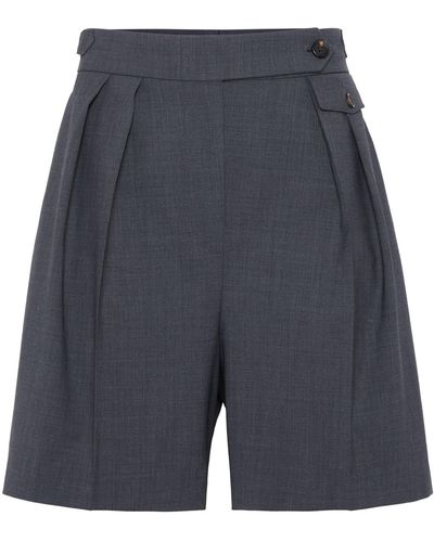 Brunello Cucinelli Pleat-detailing Shorts - Blue