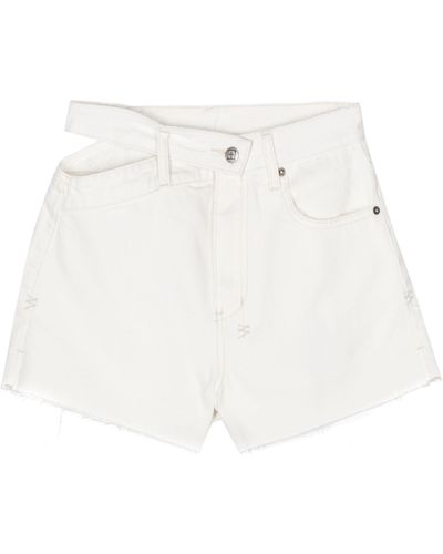 Ksubi Cut-out-detail Denim Shorts - White