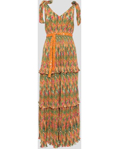 Tropicolors Georgette Maxi Dress - Orange