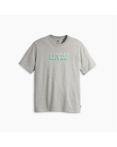 Levi's Emblem Headline T Shirt - Grey
