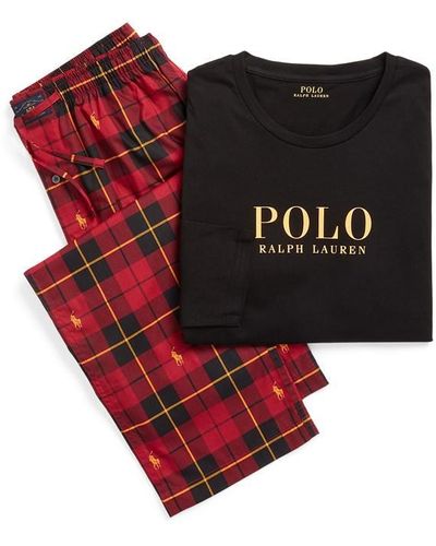 Ralph Lauren Polo Ls Boxlgo Set Sn34 - Red