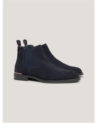Tommy Hilfiger Suede Chelsea Boots - Blue