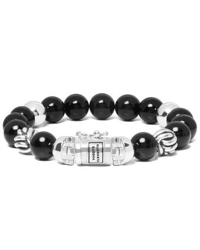 Buddha To Buddha Spirit Bead Onyx Bracelet - Black