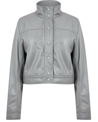 Stine Goya Saige Faux Leather Jacket - Grey