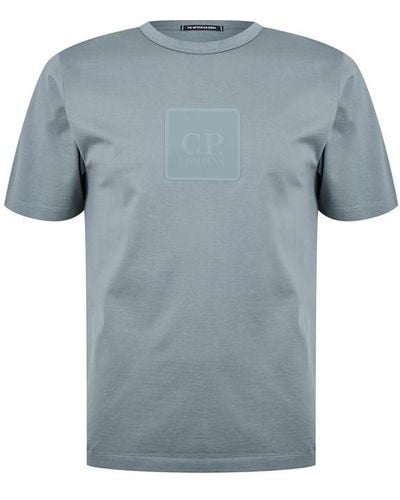 CP COMPANY METROPOLIS Cotton Jersey T Shirt - Blue