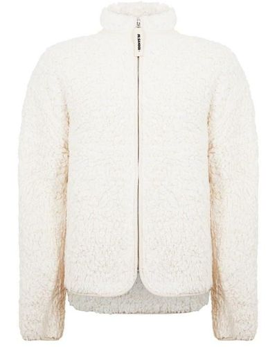 Jil Sander Sherpa Fleece Jacket - White