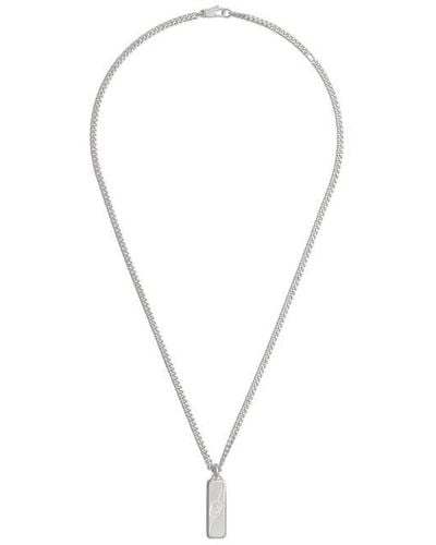 Gucci Diagonal Interlocking G Necklace - Metallic