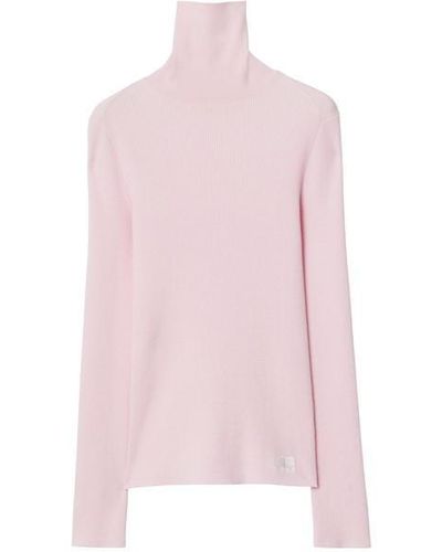 Burberry Ribbed Knit Jumper - Pink