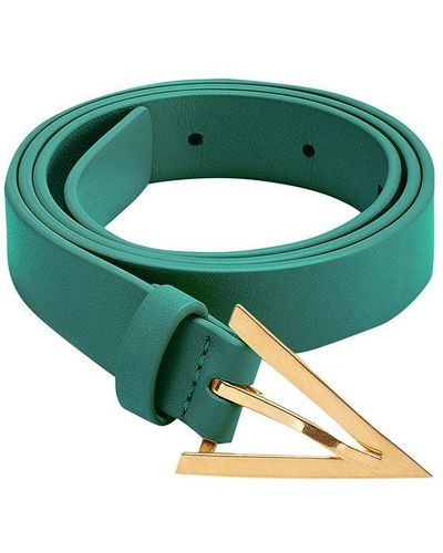 Bottega Veneta 3cm Leather Belt - Green