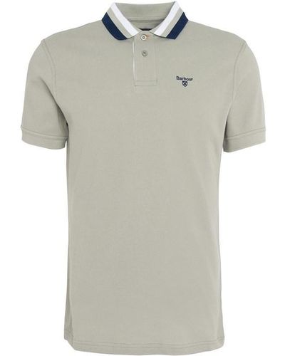 Barbour Hawkeswater Tipped Polo Shirt - Grey