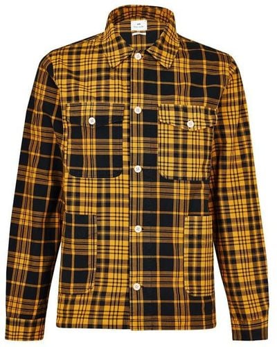 PS by Paul Smith Four Pocket Check Shirt - Brown