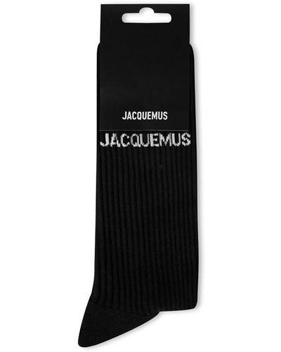 Jacquemus Logo Socks Sn34 - Black