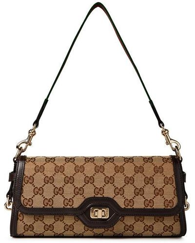 Gucci Luce Small Shoulder Bag - Brown