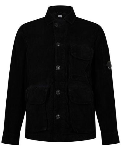 C.P. Company Velluto Overshirt - Black