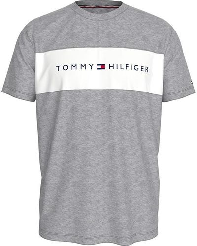 Tommy Hilfiger Thb Panel Cn Ss Tee Sn00 - Grey