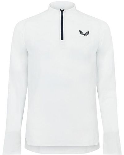 Castore Vent Zip Running T-shirt - White