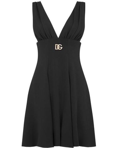 Dolce & Gabbana Cady Mini Dress - Black
