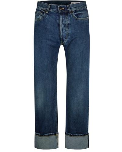 Alexander McQueen Turn Up Jeans - Blue