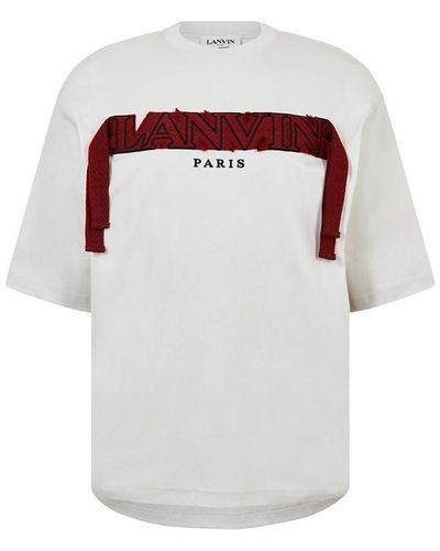 Lanvin Oversized Curb Lace Tee - Natural
