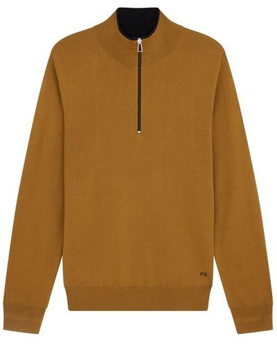 PS by Paul Smith Ps Quarter Zip Knit Sn33 - Brown