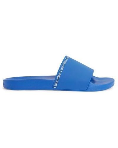 Calvin Klein Pool Slide Rubber - Blue