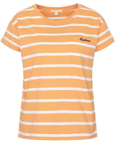 Barbour Otterburn Stripe T-shirt - Orange