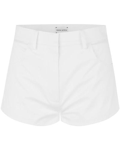 Magda Butrym High-waist Cotton Shorts - White