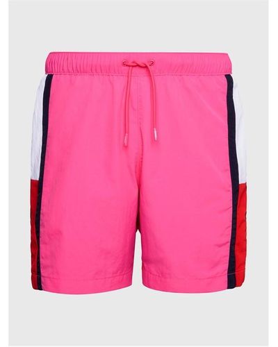 Tommy Hilfiger Thb Flag Swimming Shorts - Pink