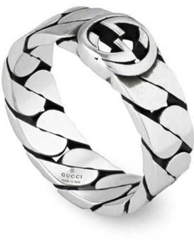 Gucci Interlocking G Ring - White