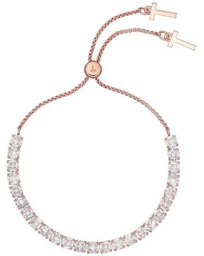 Ted Baker Crystal Adjustable Tennis Bracelet For - Pink