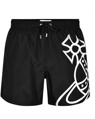 Vivienne Westwood Logo Print Swim Shorts - Black