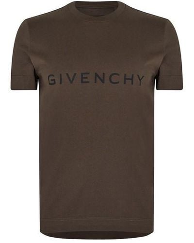 Givenchy Giv Slim Tee Sn42 - Brown