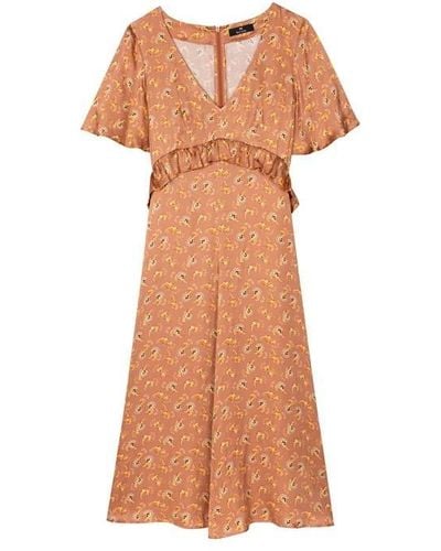 PS by Paul Smith Ps Paisley Dress Ld41 - Pink