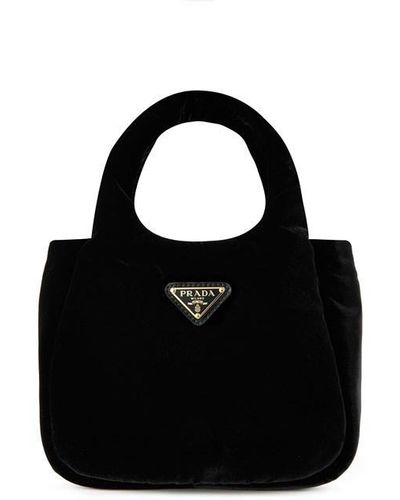 Prada Velvet Mini Shopper - Black